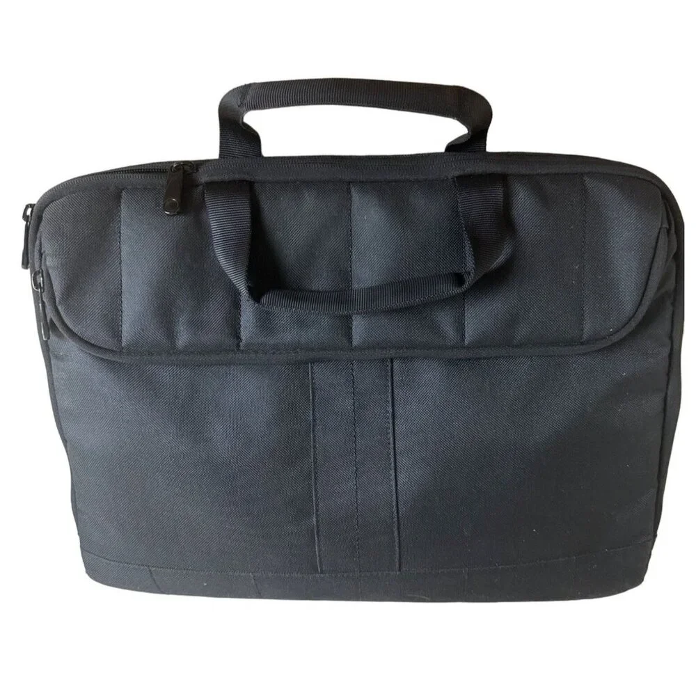Unbranded Laptop, travel, work Bag With Handles & Zipper Closure Black Large